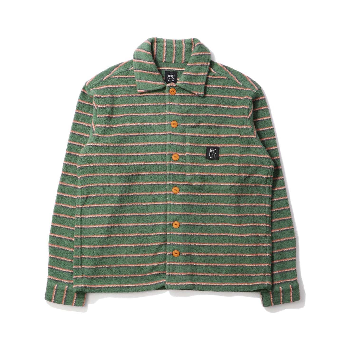 BRAIN DEAD(ブレインデッド)｜Striped Micro Sherpa Overshirt 