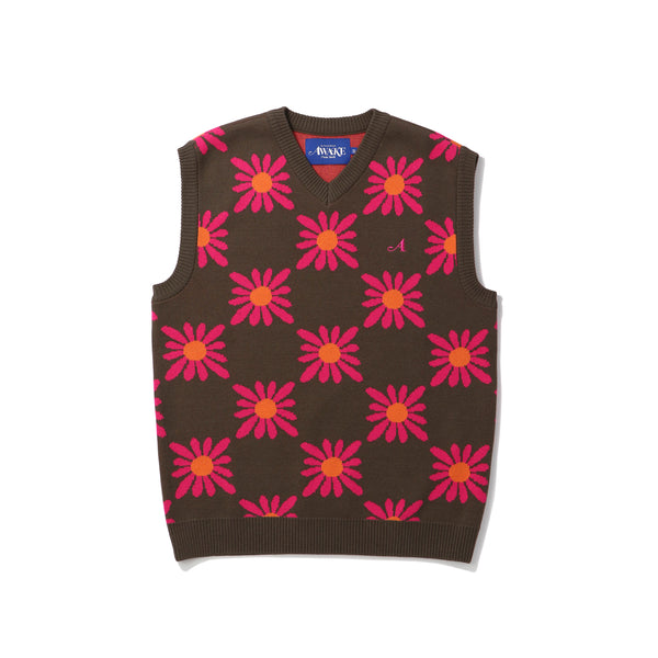 AWAKE NY(アウェイクニューヨーク)｜CHECKERED FLORAL SWEATER VEST(チェッカードフローラルセーターベスト)｜【公式通販 UNION TOKYO】｜ユニオントーキョー