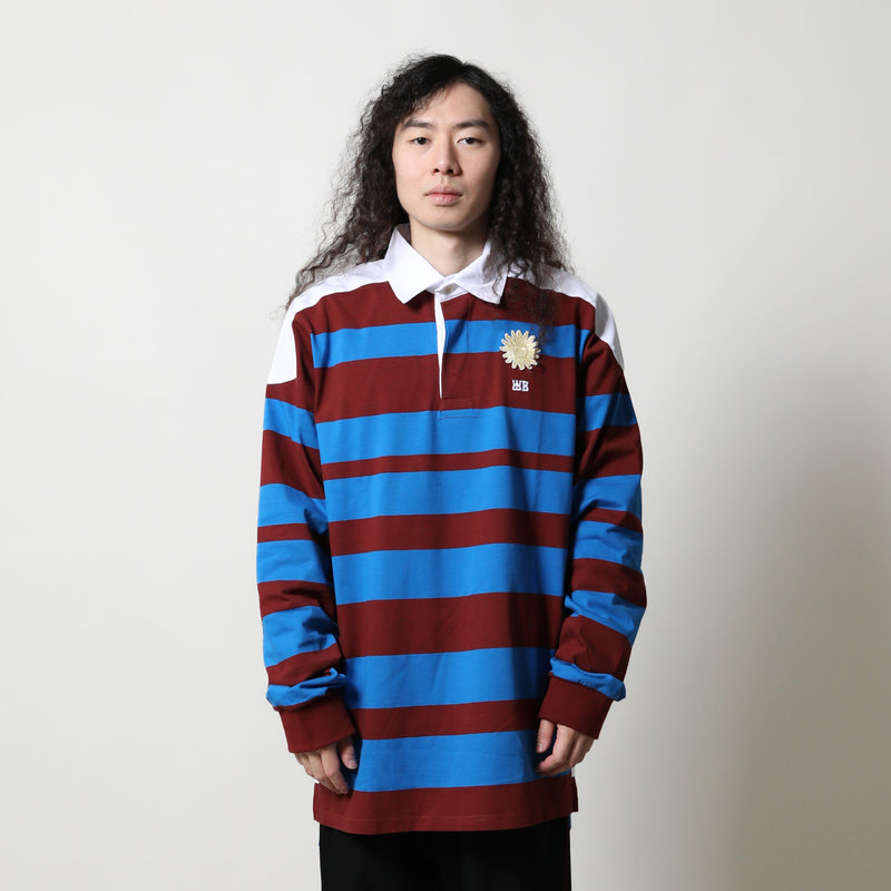 Wales Bonner CITY POLO Blue And Red即日発送致します