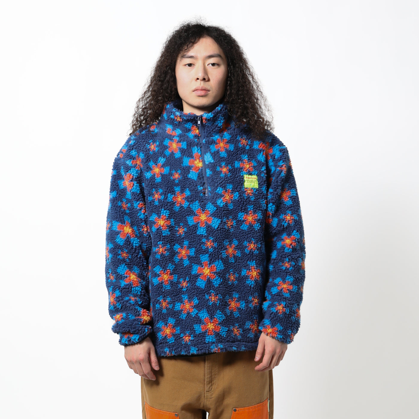 SUPERVSN STUDIOS(スーパーヴィジョンステゥディオス)｜STARBURST SHERPA PRINT 1/4  ZIP(スターバーストシェプラプリント1/4ジップ)｜【公式通販 UNION TOKYO】｜ユニオントーキョー