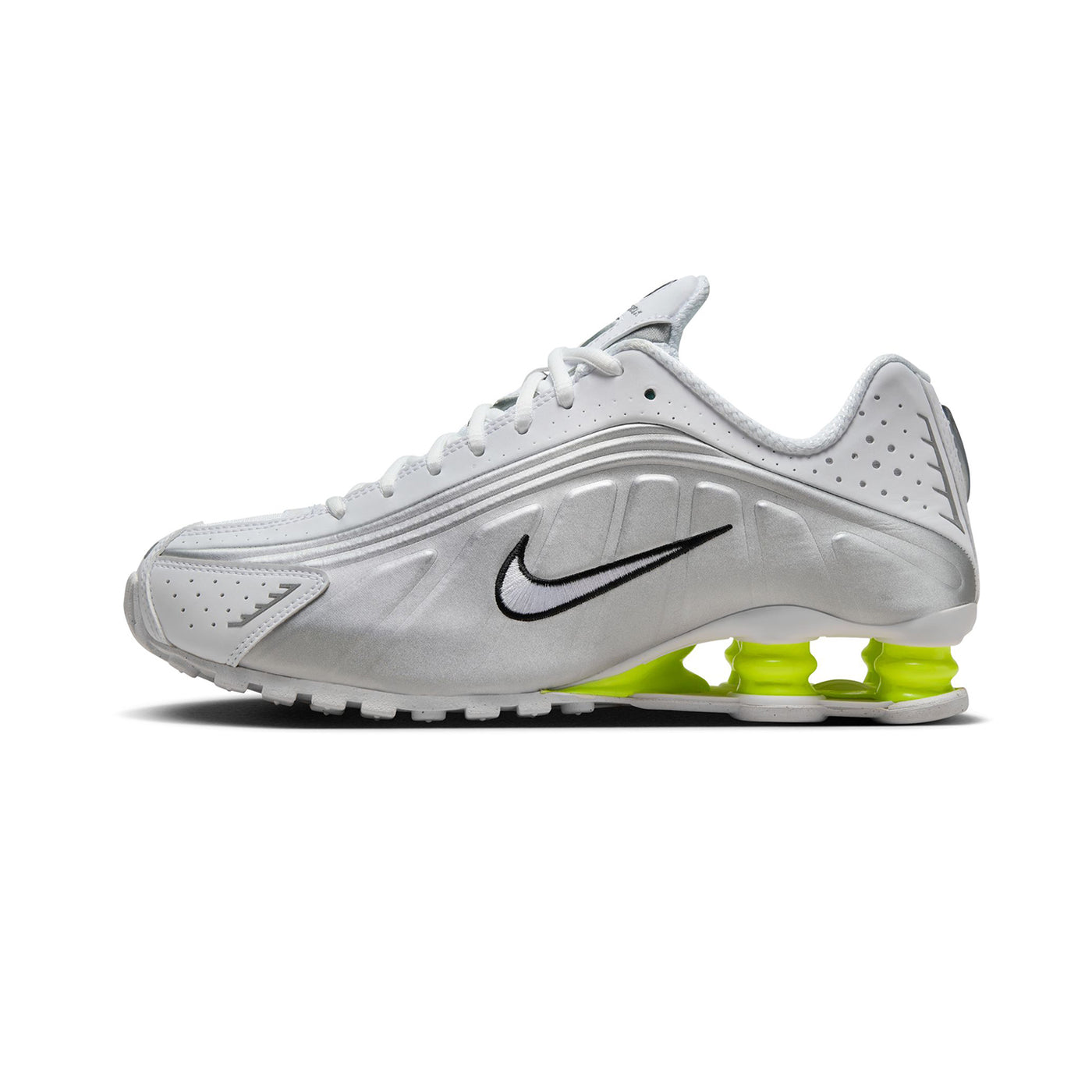 Nike Shox R4 WHITE WHITE METALLIC SILVER VOLT 29.0cm