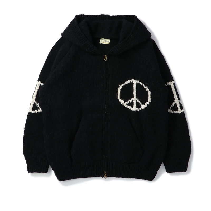 MacMahon Knitting Mills(マクマホン ニッティング ミルズ)｜Peace Sign Zip Parka UNION(ピースサインジップパーカユニオン)｜【公式通販 UNION TOKYO】｜ユニオントーキョー