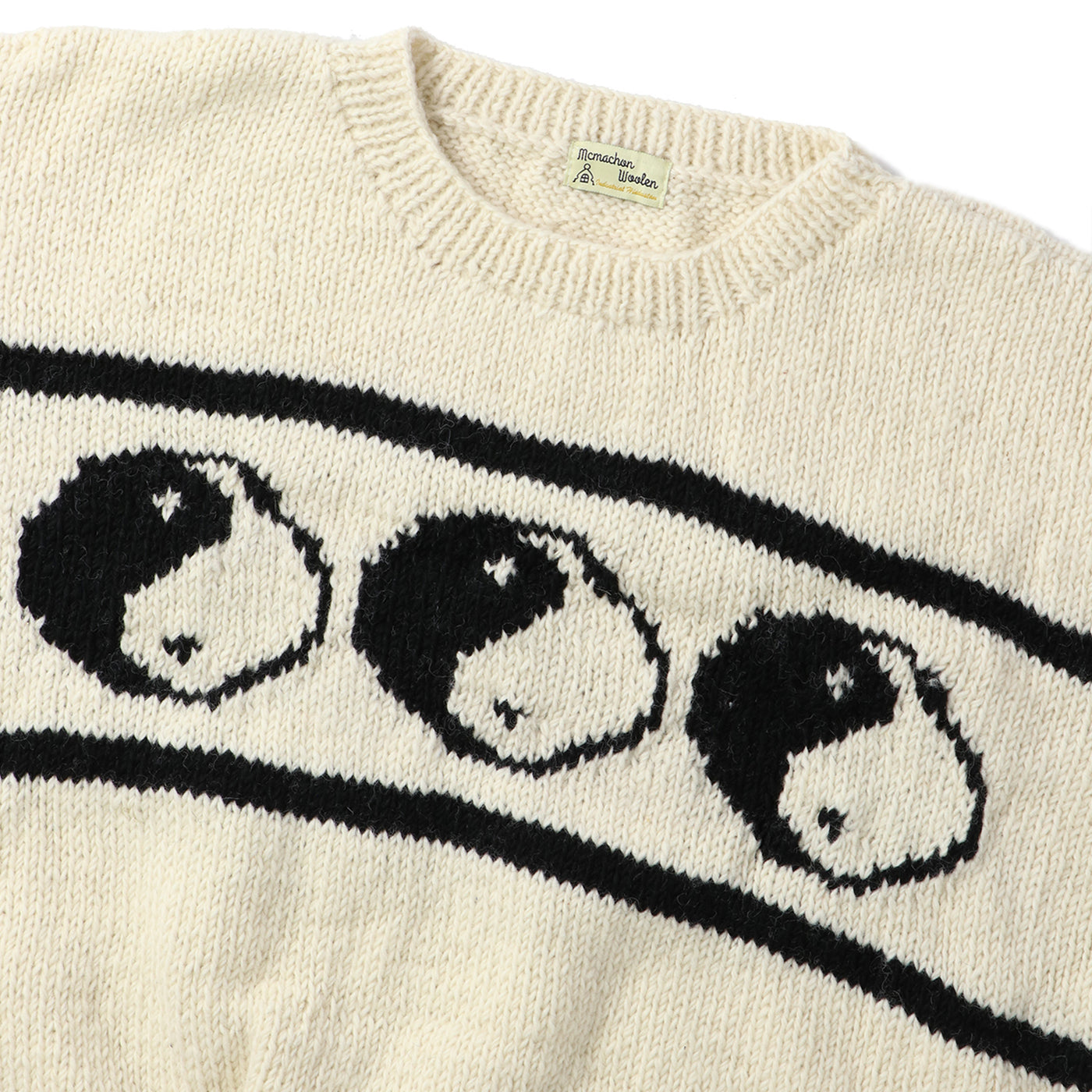 MacMahon Knitting Mills(マクマホン ニッティング ミルズ)｜Crew Neck Knit-Line  Yin&Yang(クルーネックニットラインインヤン)｜【公式通販 UNION TOKYO】｜ユニオントーキョー