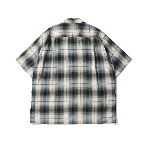 WACKO MARIA(ワコマリア)｜OMBRE CHECK OPEN COLLAR SHIRT S/S ( TYPE-2 )(オンブレチェックオープンカラーシャツ  タイプ2)｜【公式通販 UNION TOKYO】｜ユニオントーキョー