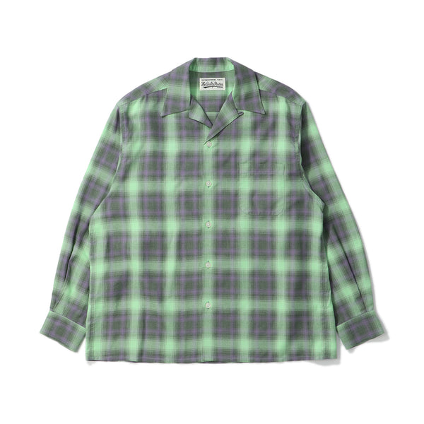 WACKO MARIA(ワコマリア)｜OMBRE CHECK OPEN COLLAR SHIRT L/S ( TYPE-2 )(オンブレチェックオープンカラーシャツLS タイプ2)｜【公式通販 UNION TOKYO】｜ユニオントーキョー