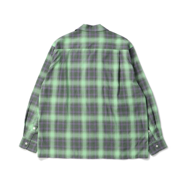 WACKO MARIA(ワコマリア)｜OMBRE CHECK OPEN COLLAR SHIRT L/S ( TYPE-2 )(オンブレチェックオープンカラーシャツLS タイプ2)｜【公式通販 UNION TOKYO】｜ユニオントーキョー