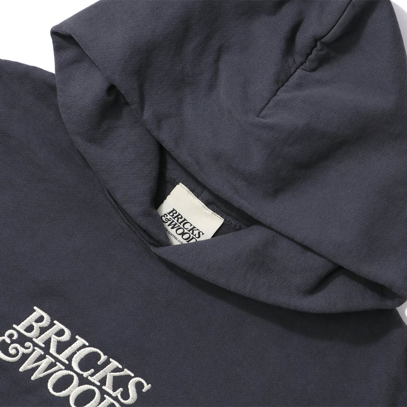 BRICKS & WOOD(ブリックスアンドウッド)｜LOGO HOODIE MIDNIGHT(ロゴ