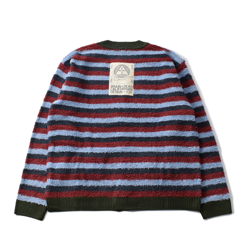 TEDDY FUR STRIPED CARDIGAN